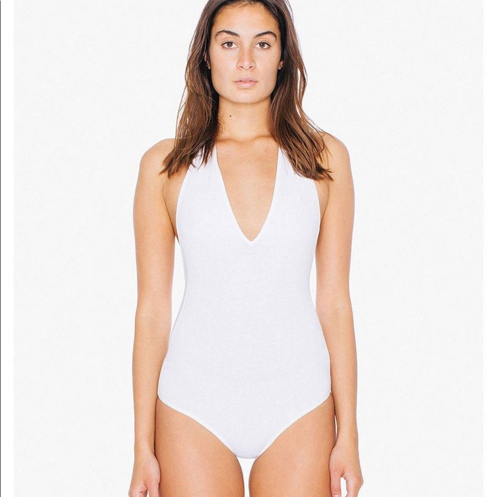 American Apparel Bodysuit White Sz XL